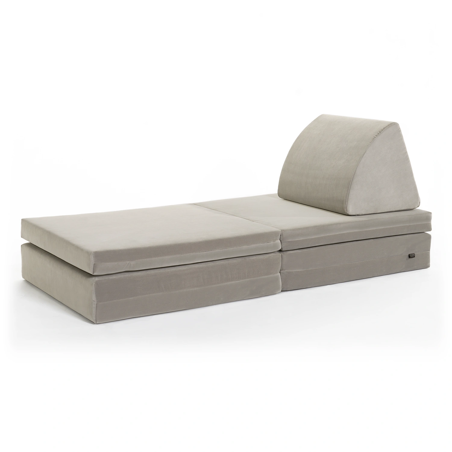 coogeecouch | Kindersofa | Serie: fairymuchfun | Farbe: steel-grey grau | Ansicht: Front Liege | made in Germany