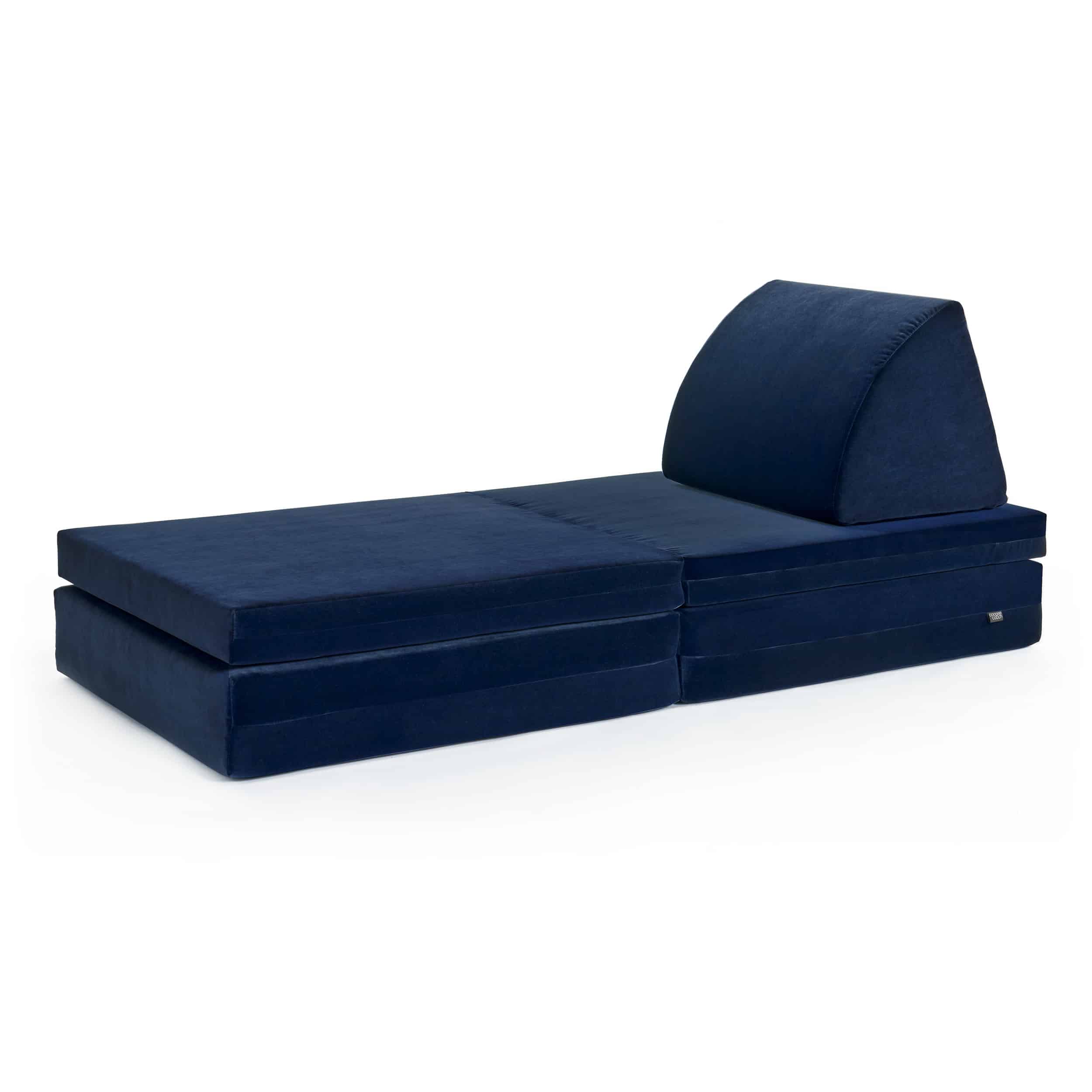 coogeecouch | children's sofa | series: youniverse | color: night-blue dark construction | view: front couch | made in Germany